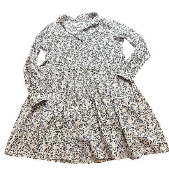 Grayson Frank & Eileen The Changemaker Dress Blue White Long Sleeve Sz 3 Medium - Picture 1 of 10